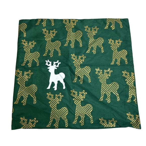 Pokémon Christmas Winter Pillow Covers Reindeers Green Burgundy Zip Lot of 2 - Picture 11 of 16